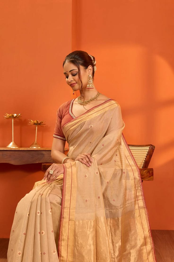 Chanderi Zari Tissue